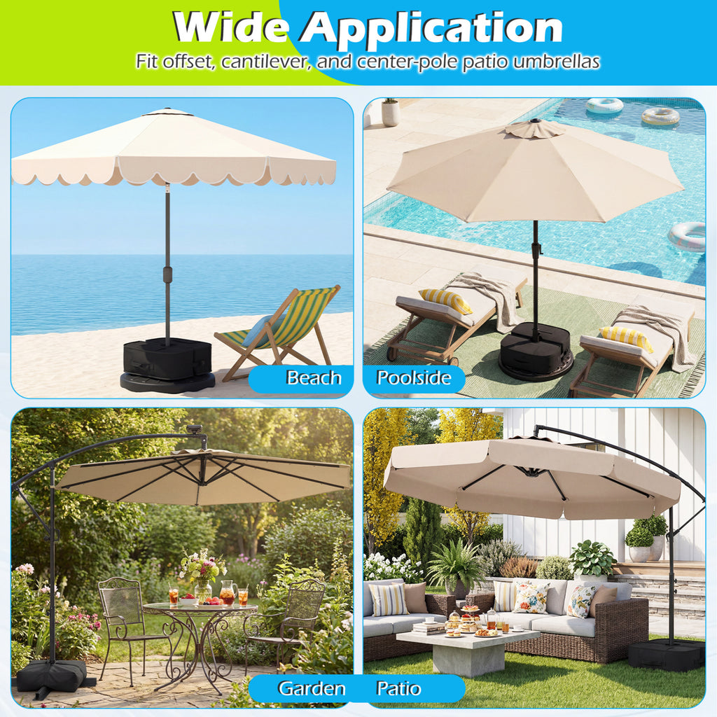 2-Pack 90 LBS Umbrella Base Weight Sandbags