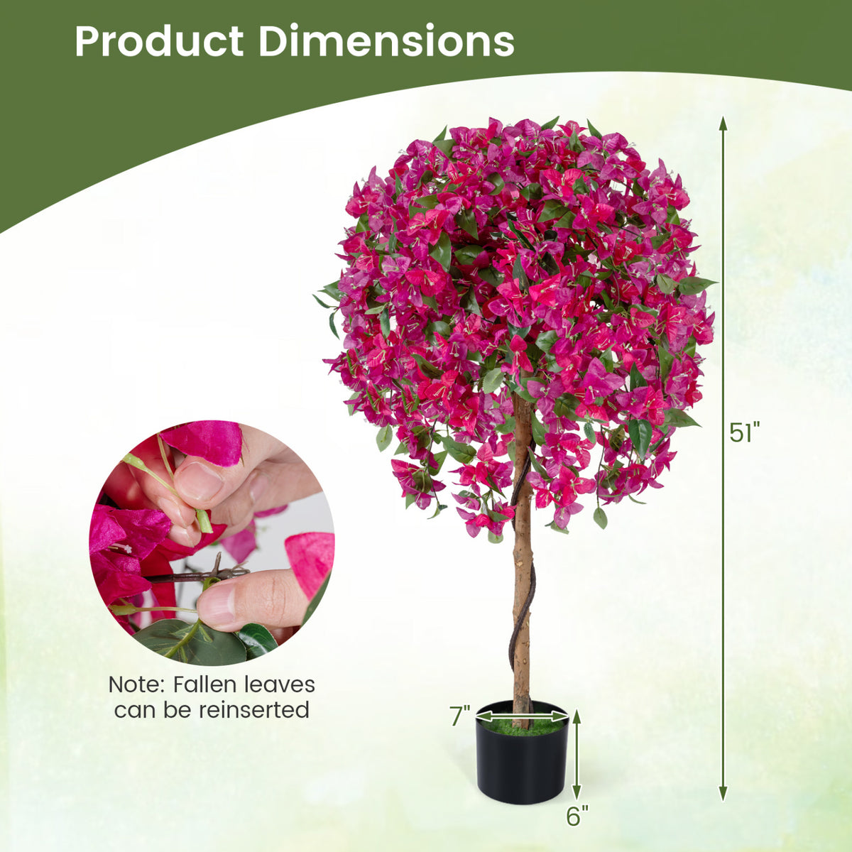 2 Pack Artificial Azalea Trees with Vivid Blooming Flowers - Faux Floral Plants