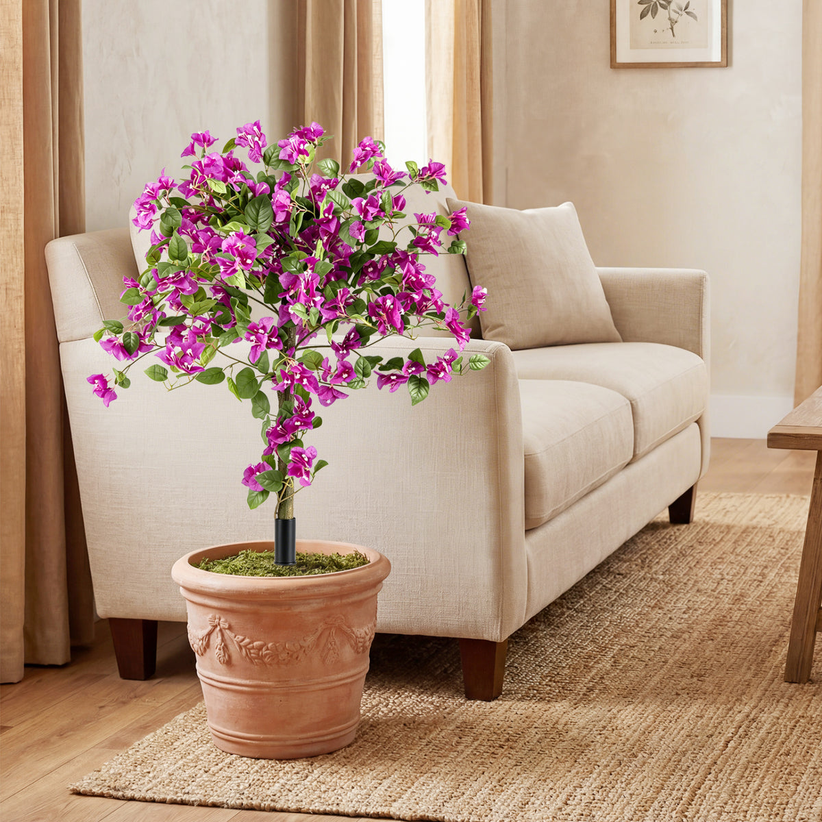 Artificial Bougainvillea Trees with Ground Spikes - 2 Pack Outdoor Decor - Variation of THIS listing