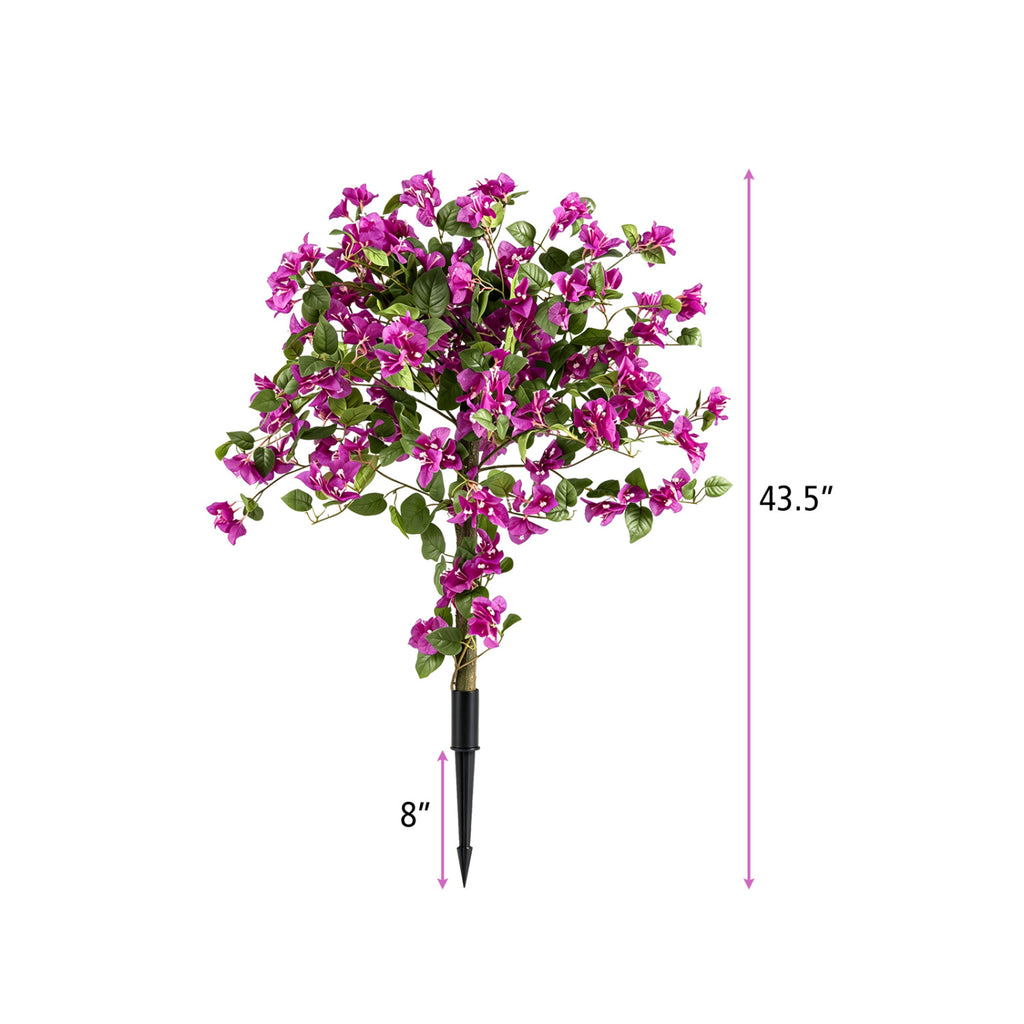 Artificial Bougainvillea Trees with Ground Spikes - 2 Pack Outdoor Decor - Variation of THIS listing