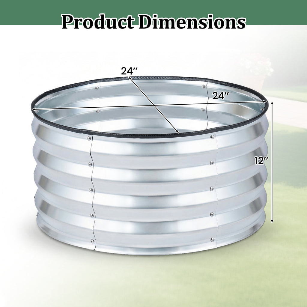 Galvanized Raised Garden Bed Kit, Set of 2 – Silver