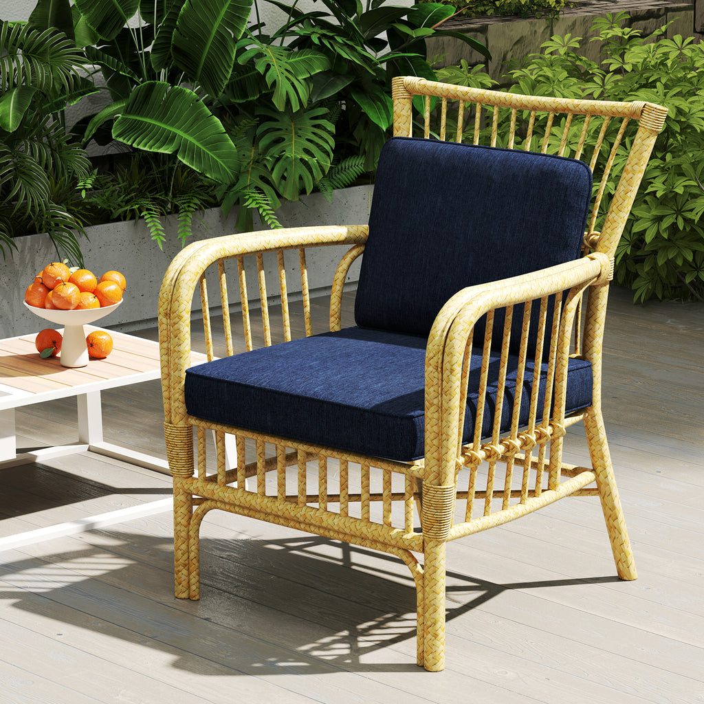 Outdoor Patio Cushion Set with Removable Covers - Navy