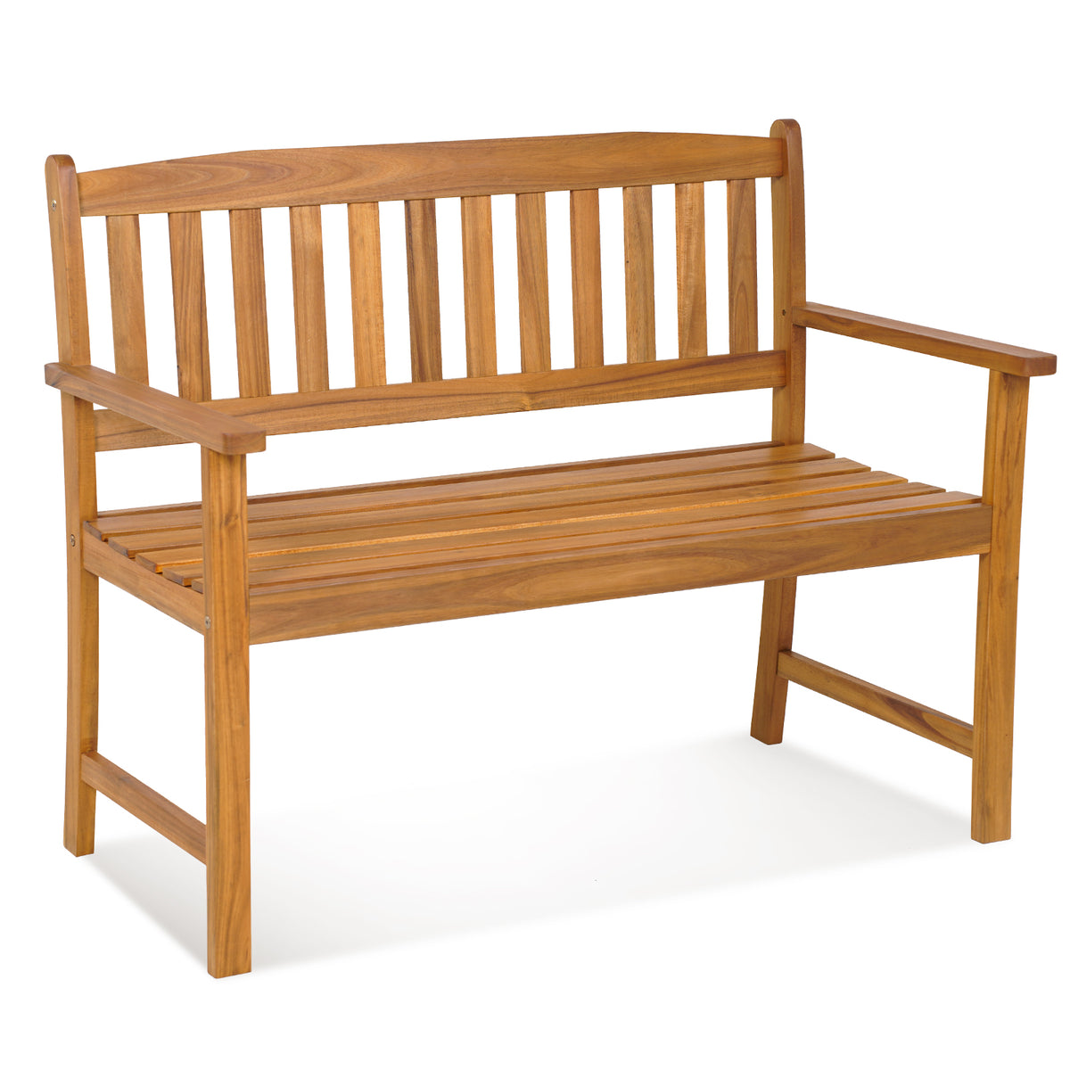 42 Inch Outdoor Wooden Bench - 2-Person Patio Seating