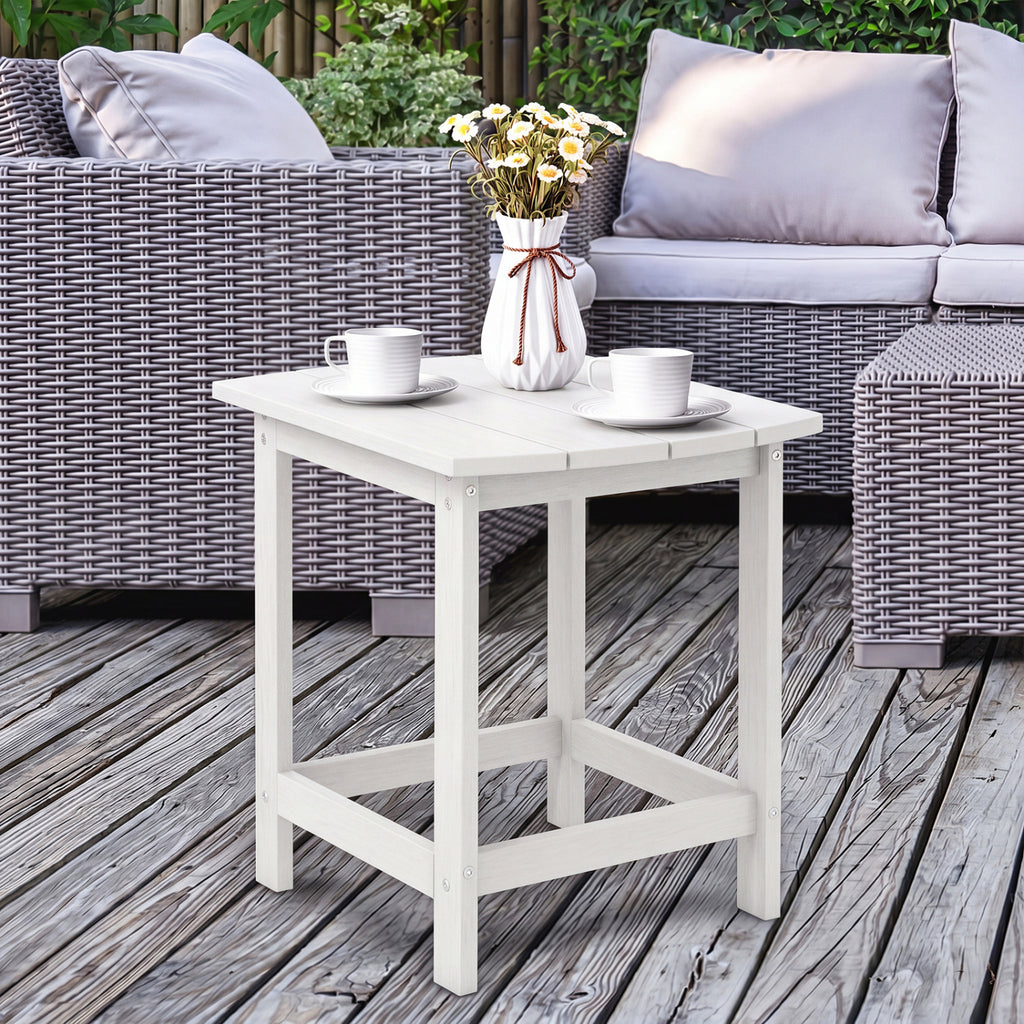 2-Pieces18 Inches Adirondack Outdoor Side Table for Patio and Garden