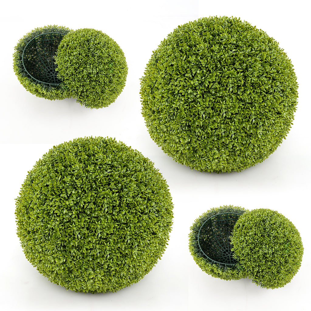 Artificial Sun-Protective Topiary Spheres Set - 20 Inch Patio Garden Decor M