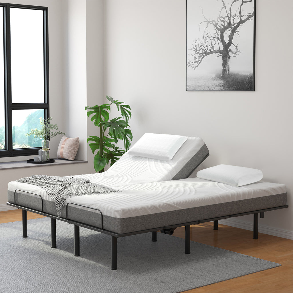 Bamboo Charcoal Memory Foam Pillow Set of 2 for Side & Back Sleepers