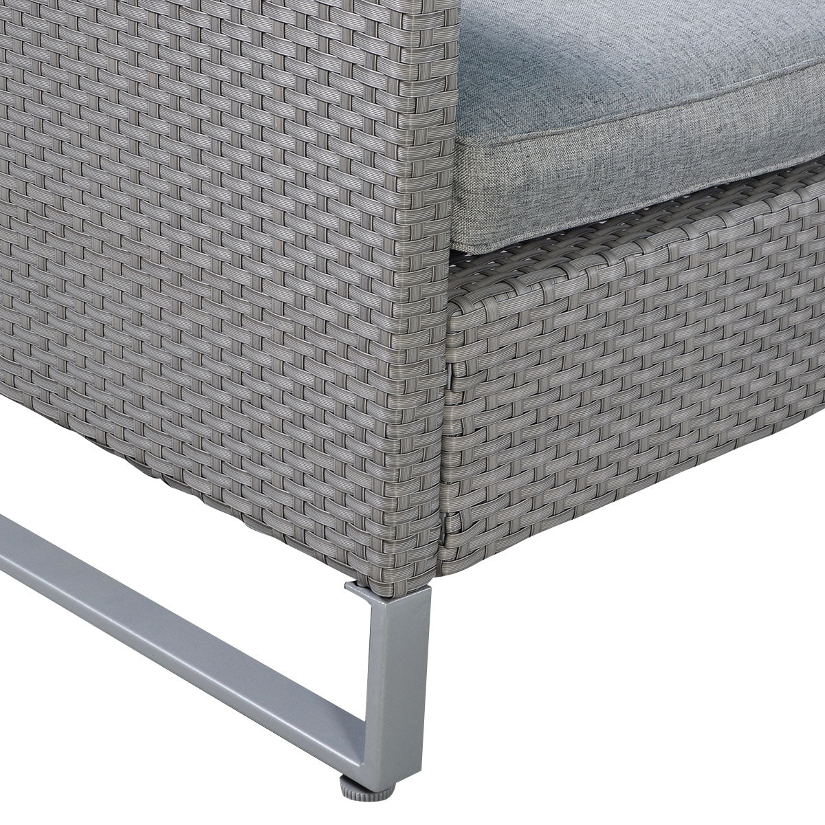 2-Piece Outdoor Patio Sofa Set with Cushions - Gray