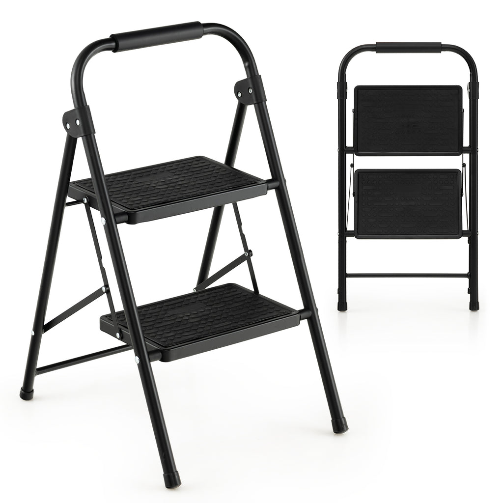 2-Step/3-Step Ladder with Wide Anti-Slip Pedal