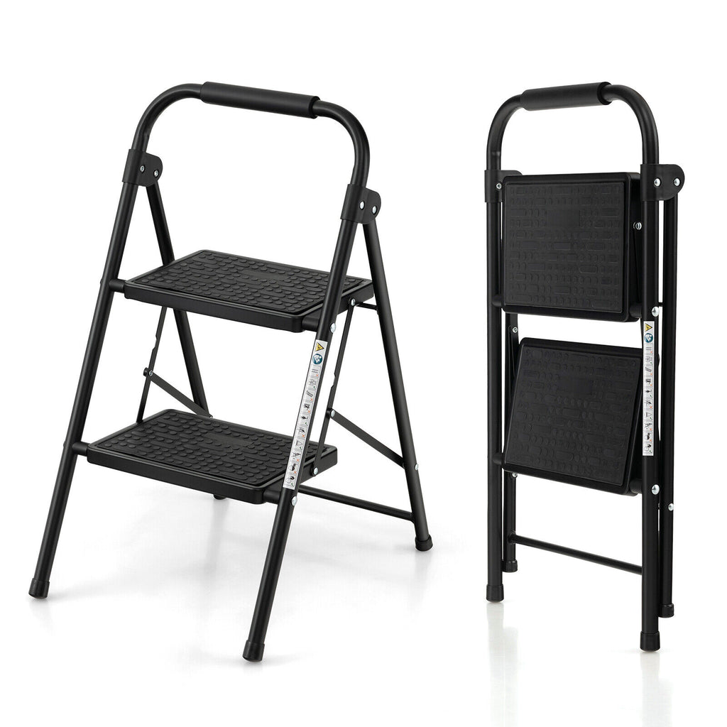 2-Step/3-Step Ladder with Wide Anti-Slip Pedal