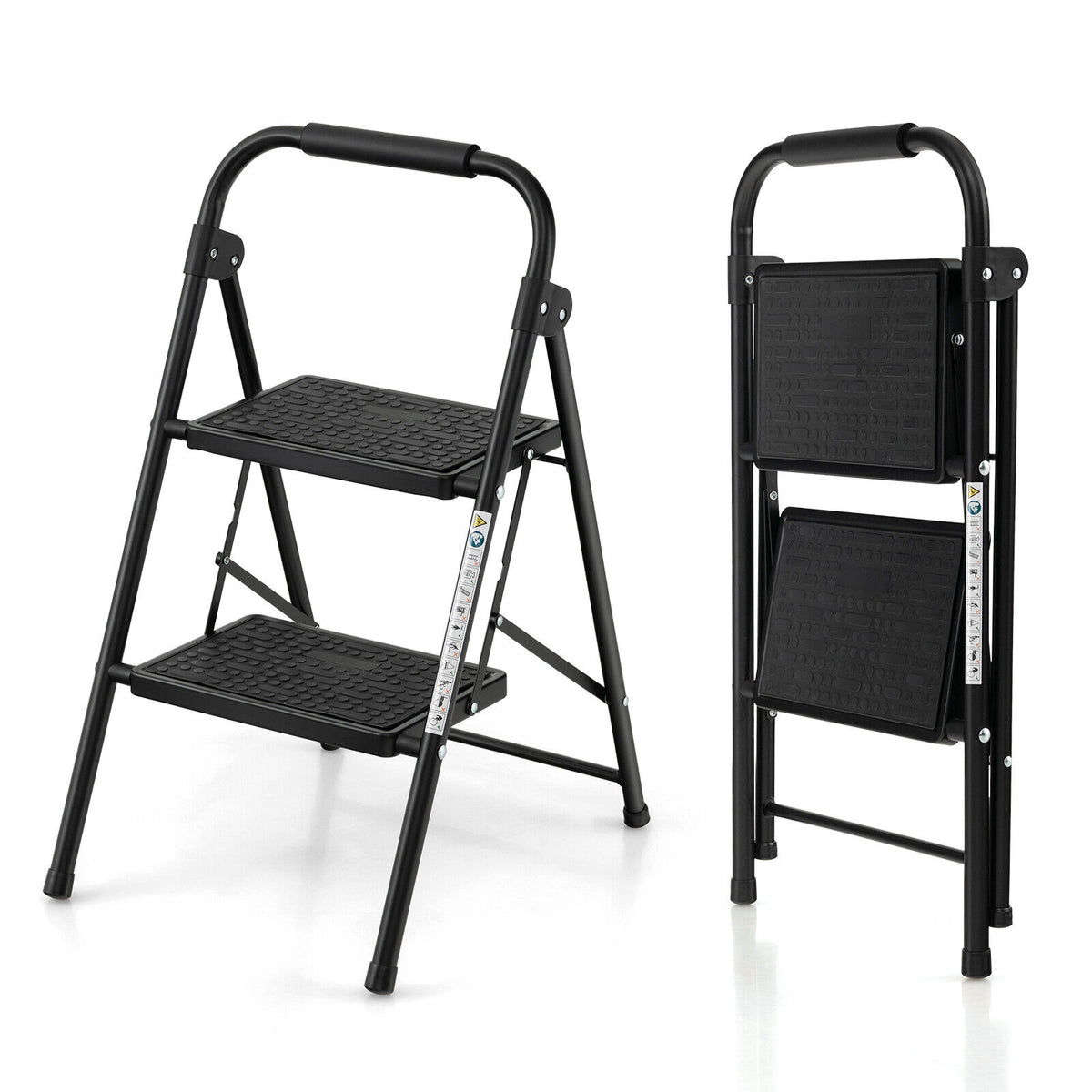 2-Step/3-Step Ladder with Wide Anti-Slip Pedal