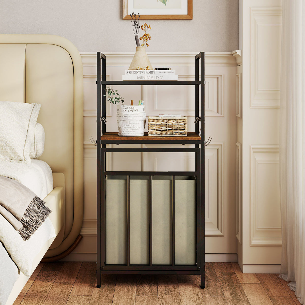 2-Tier Laundry Hamper with Tilt-out Basket