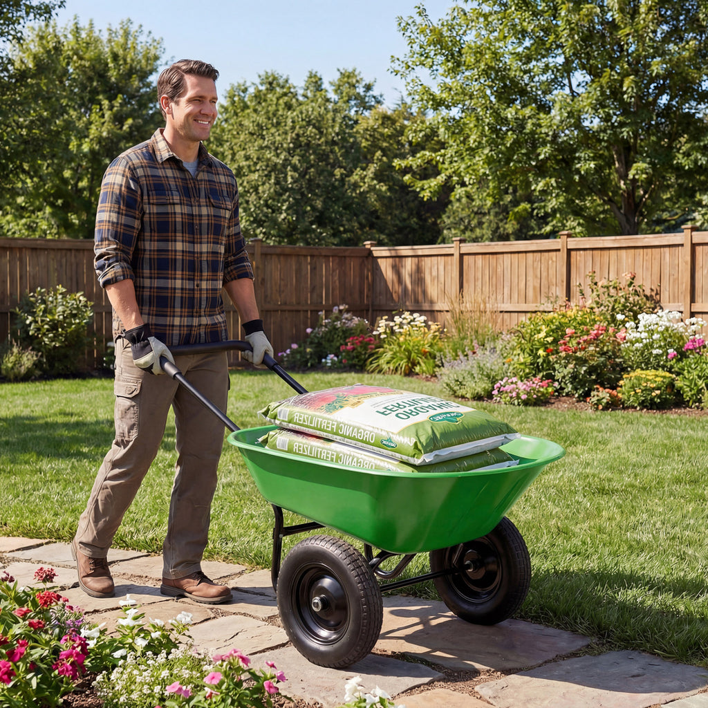 2 Tire Heavy-duty Dolly Utility Cart Wheelbarrow Garden