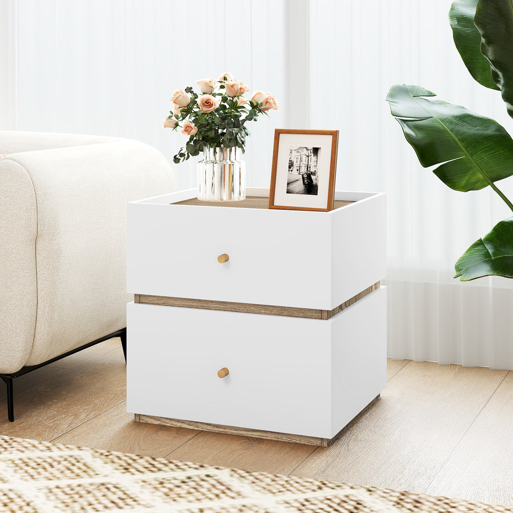 2-Drawer Nightstand with Storage - Modern Bedroom Design