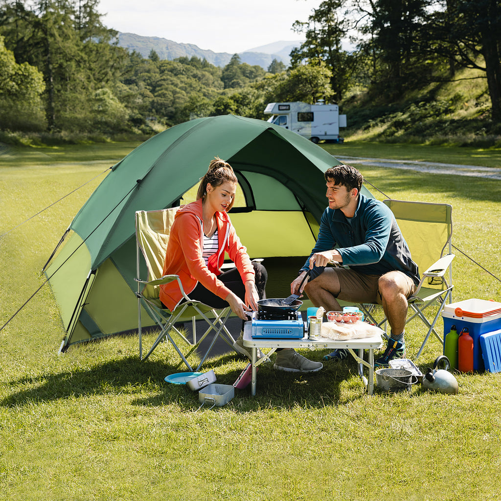 2-person Camping Tent w/ Removable Rain Fly and Double-layer Door