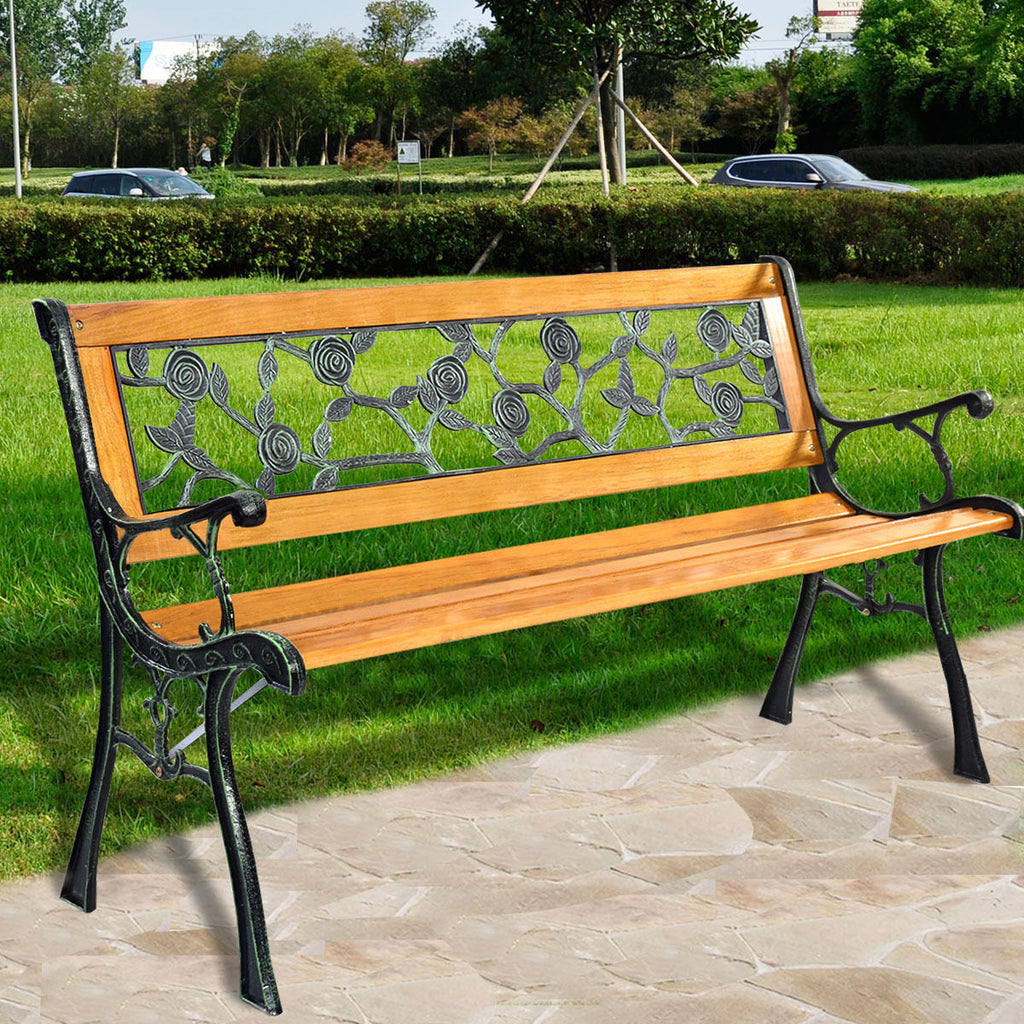 49.5" Patio Park Bench Seat - Porch Chair Style 1