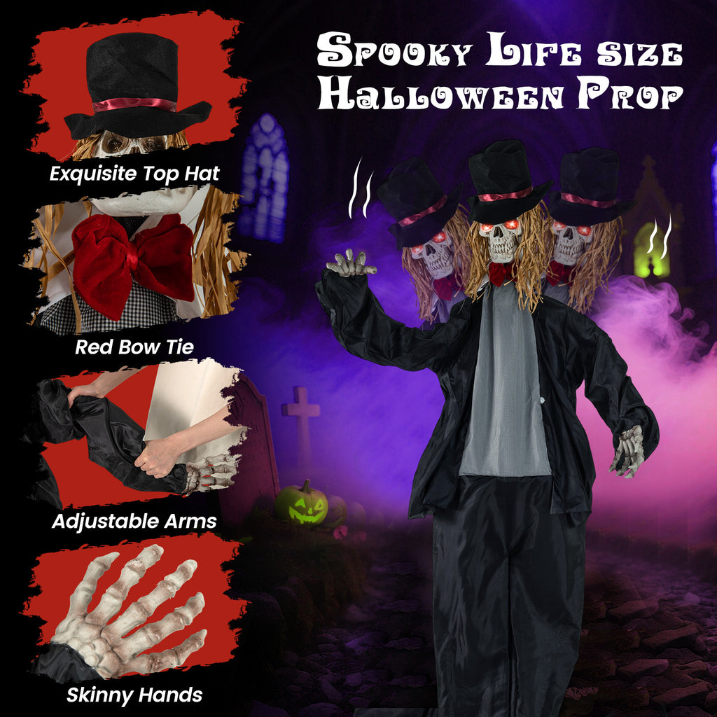 Halloween Animatronic Standing Groom 7.2 FT Haunted House Decoration - Variation of Groom