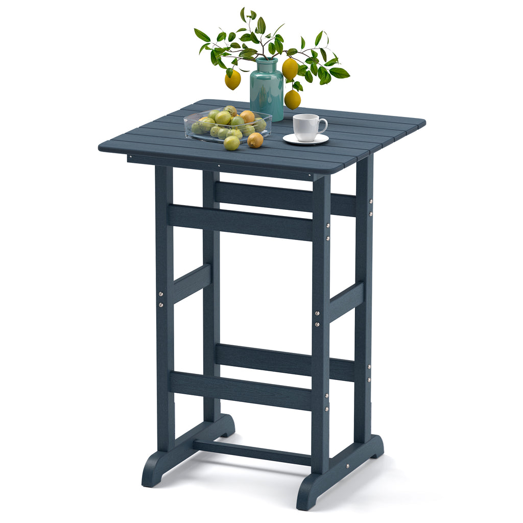 30 Inch Square Bar Table Navy – Weatherproof Poolside