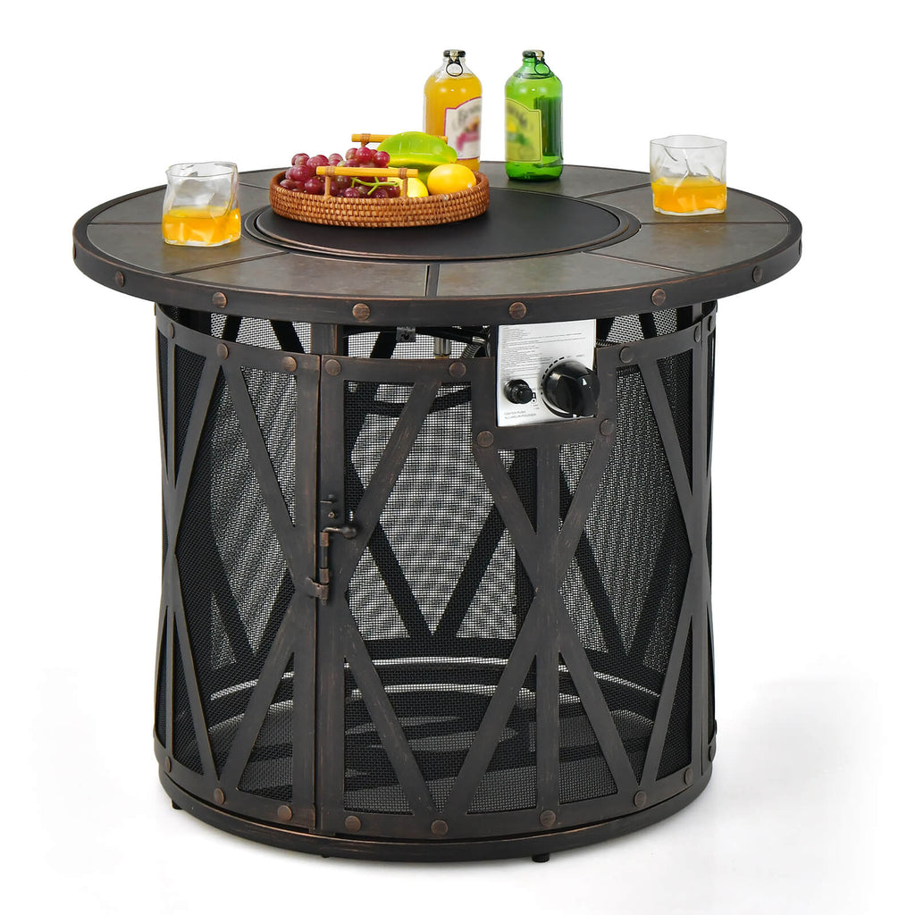 32 Inch Fire Pit Table - 30,000 BTU Outdoor Propane