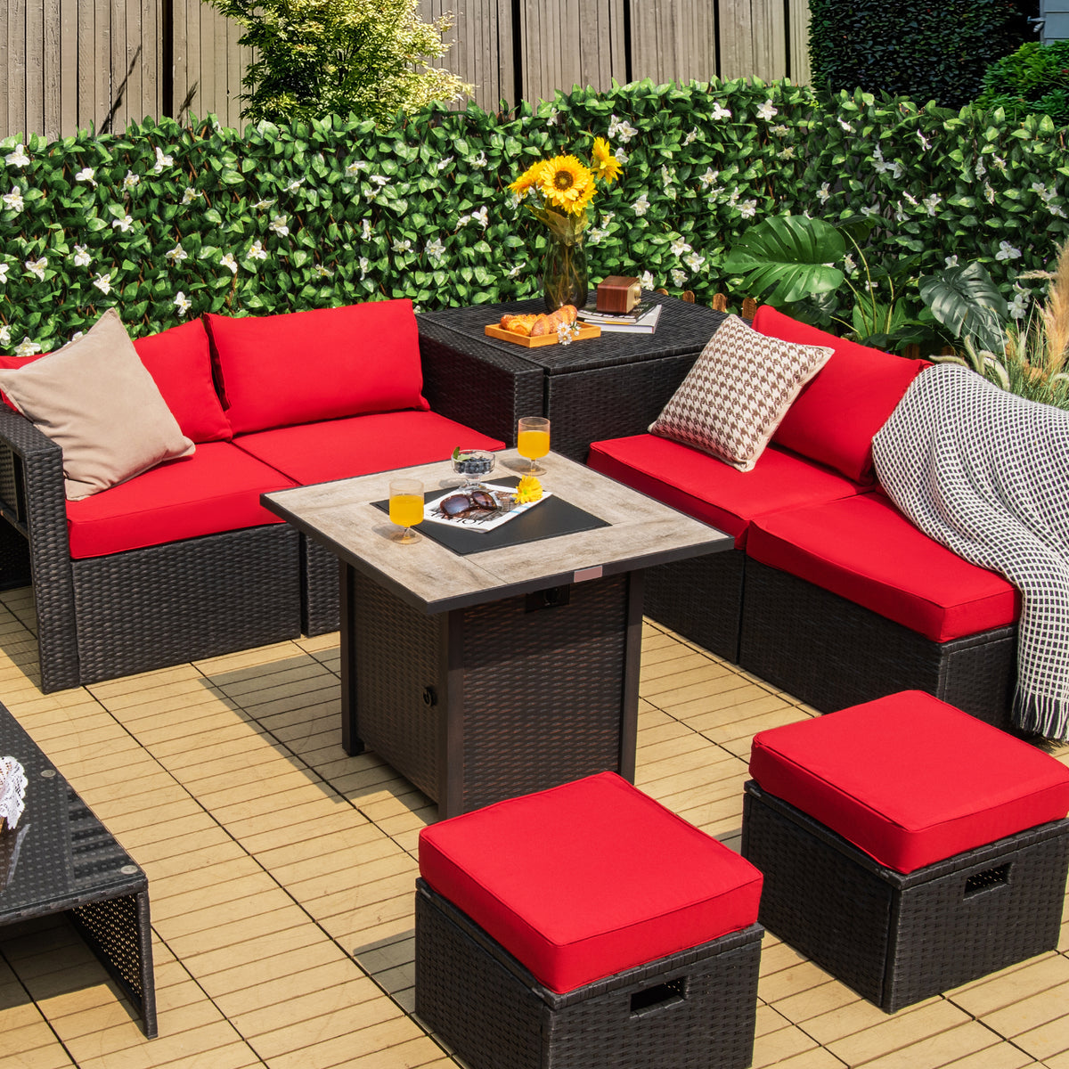 30-Inch Propane Fire Pit Table with Ceramic Top