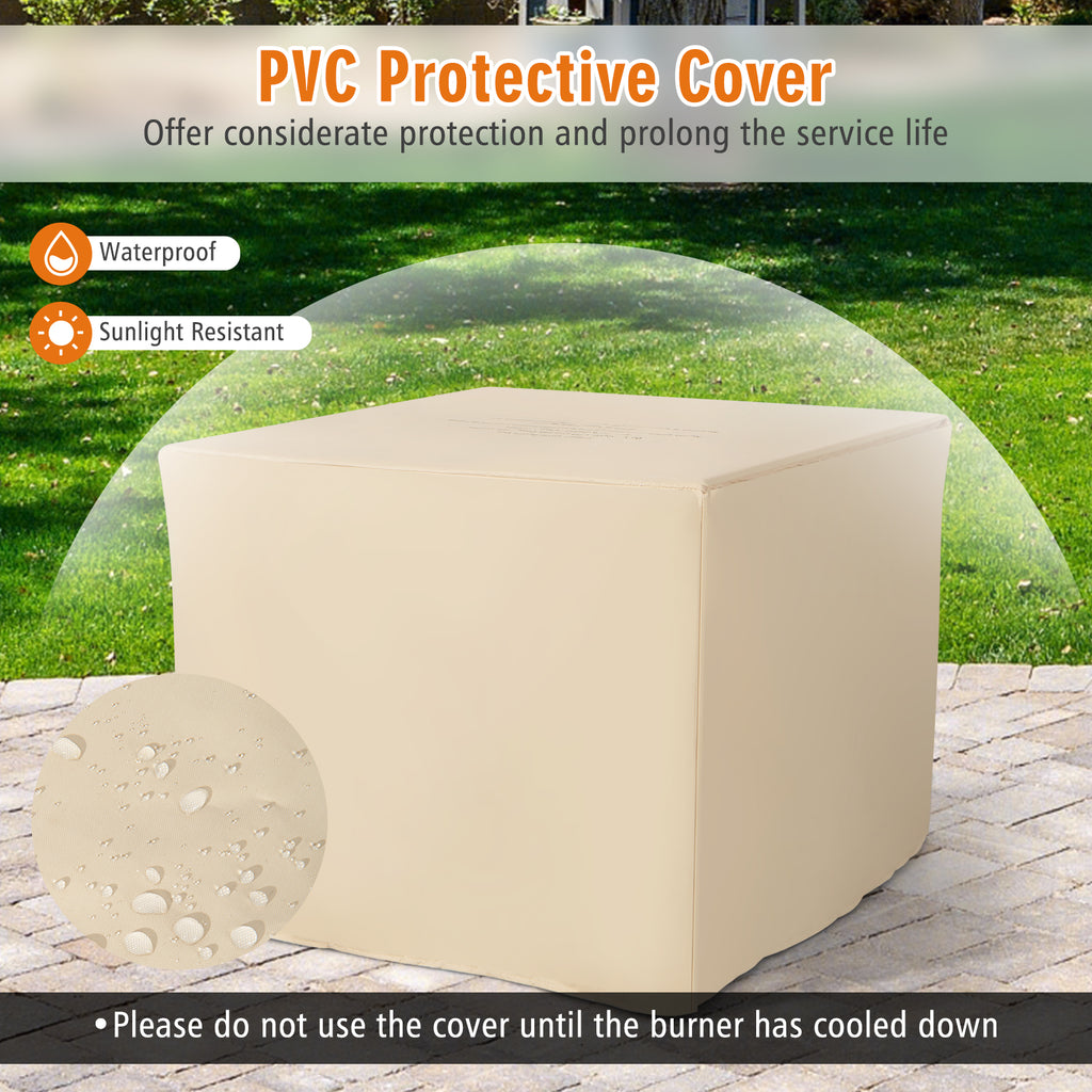 30-Inch Propane Fire Pit Table with Ceramic Top