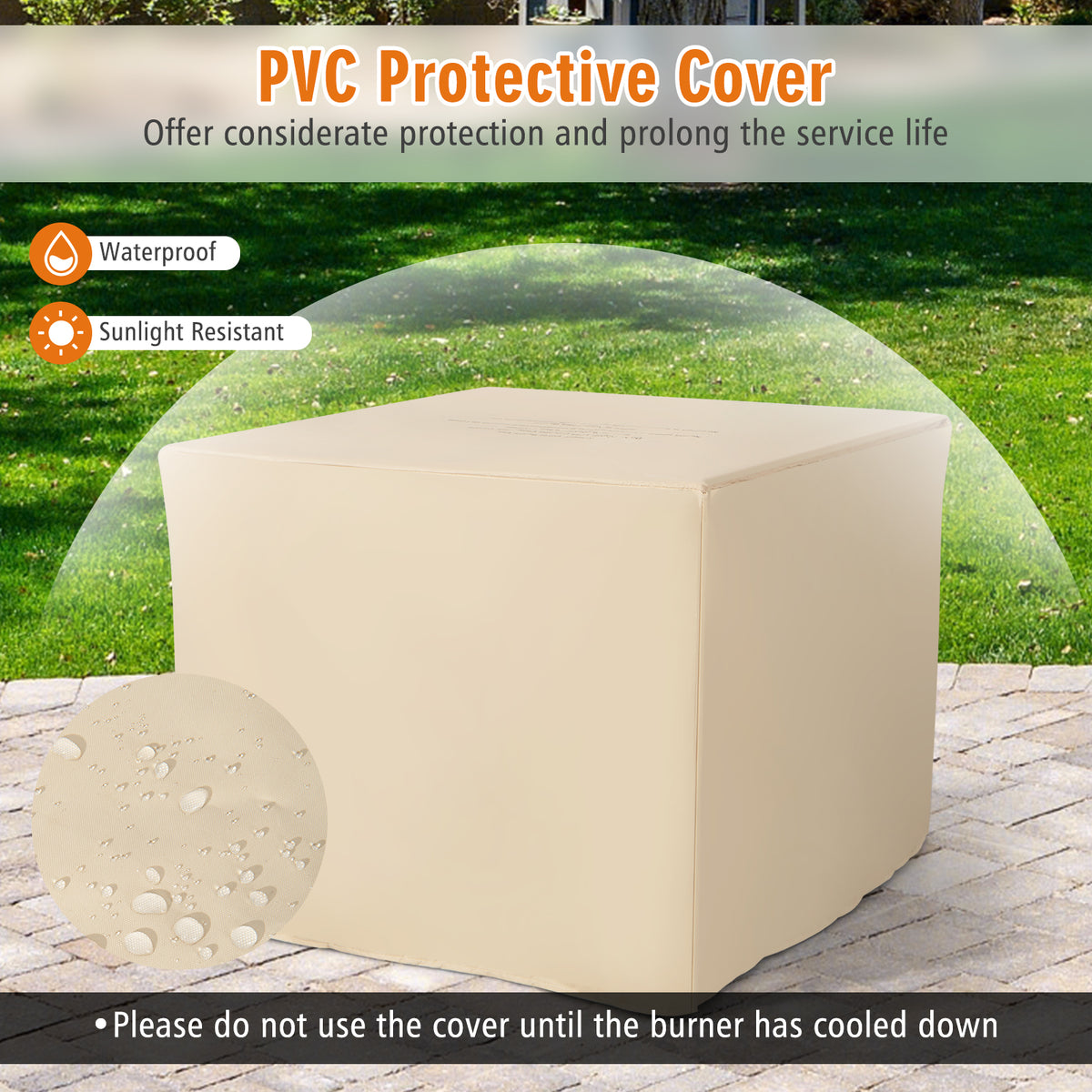 30-Inch Propane Fire Pit Table with Ceramic Top