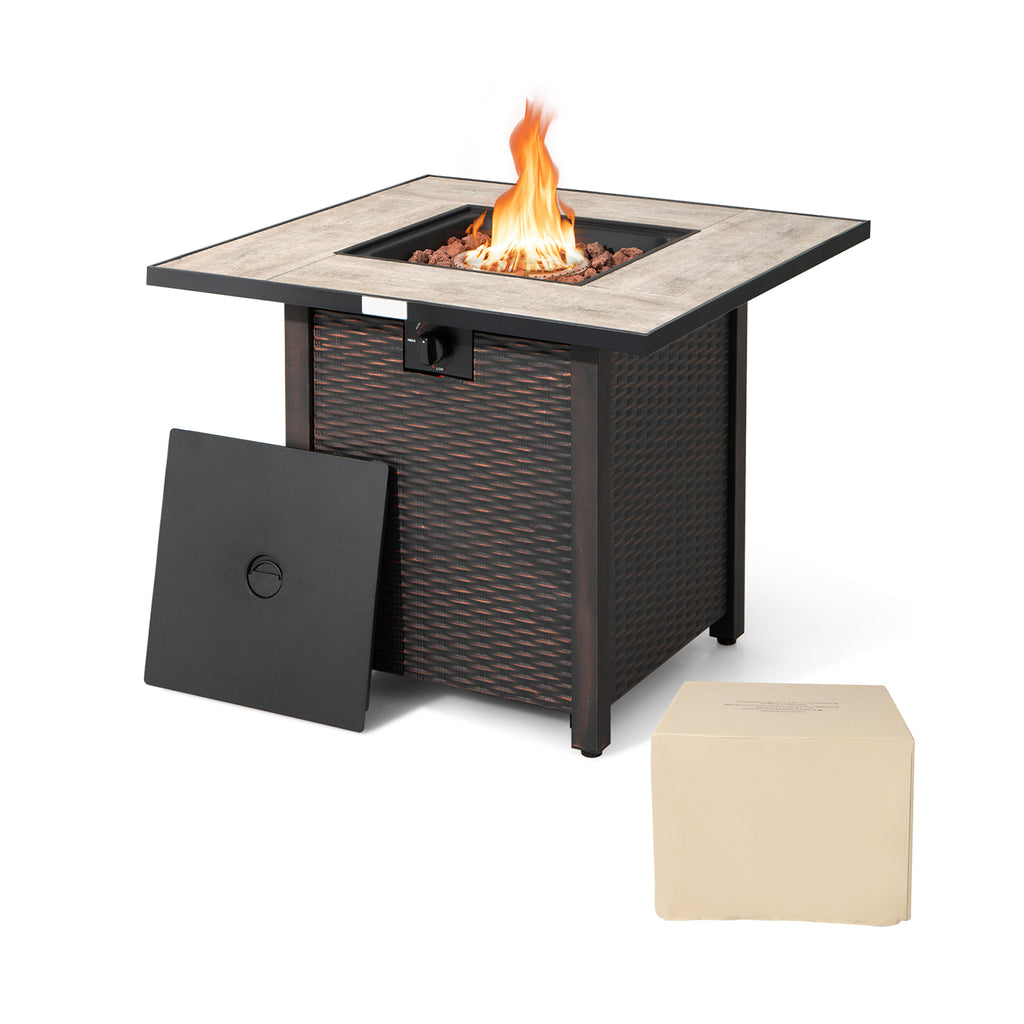 30-Inch Propane Fire Pit Table with Ceramic Top
