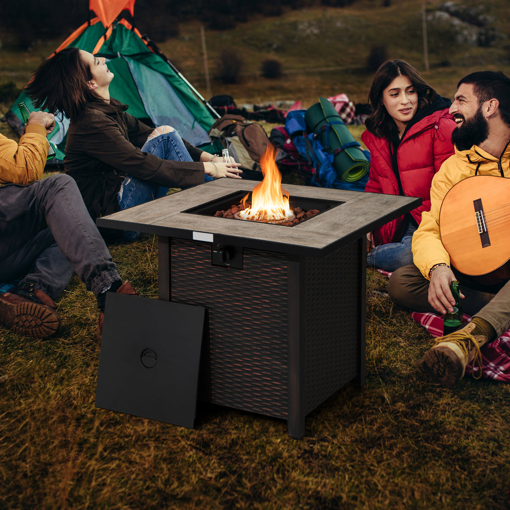 30-Inch Propane Fire Pit Table with Ceramic Top