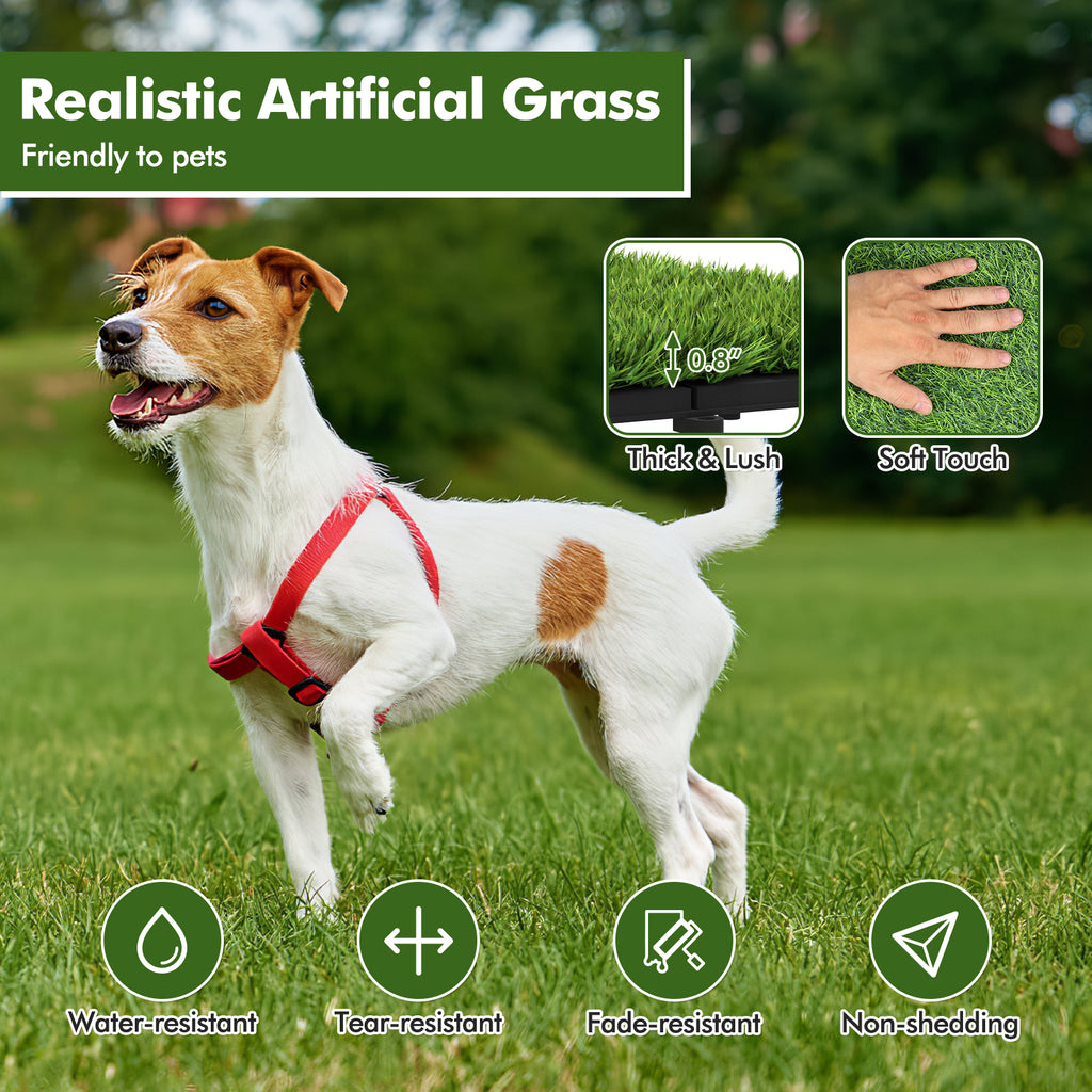 30 Interlocking Artificial Grass Tiles - Outdoor & Indoor Lawn Mat Set - Costway Variation of THIS listing
