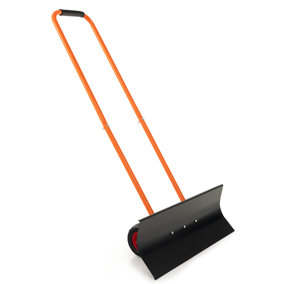 Snow Shovel with Wheels 30 Inches Wide Blade and Adjustable Handle