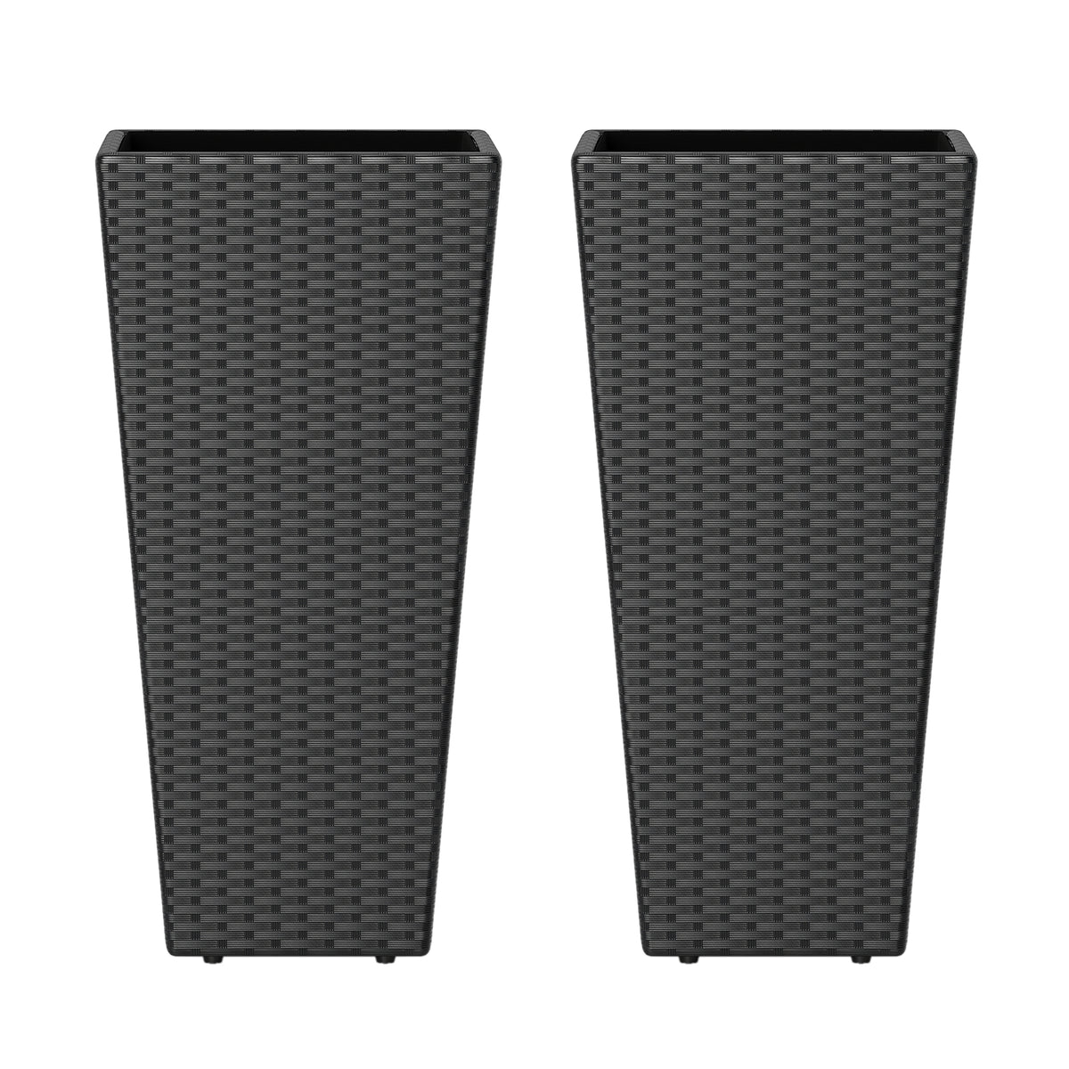 Set of 2 30 Inch Tall Flower Pot with Open-ended Base