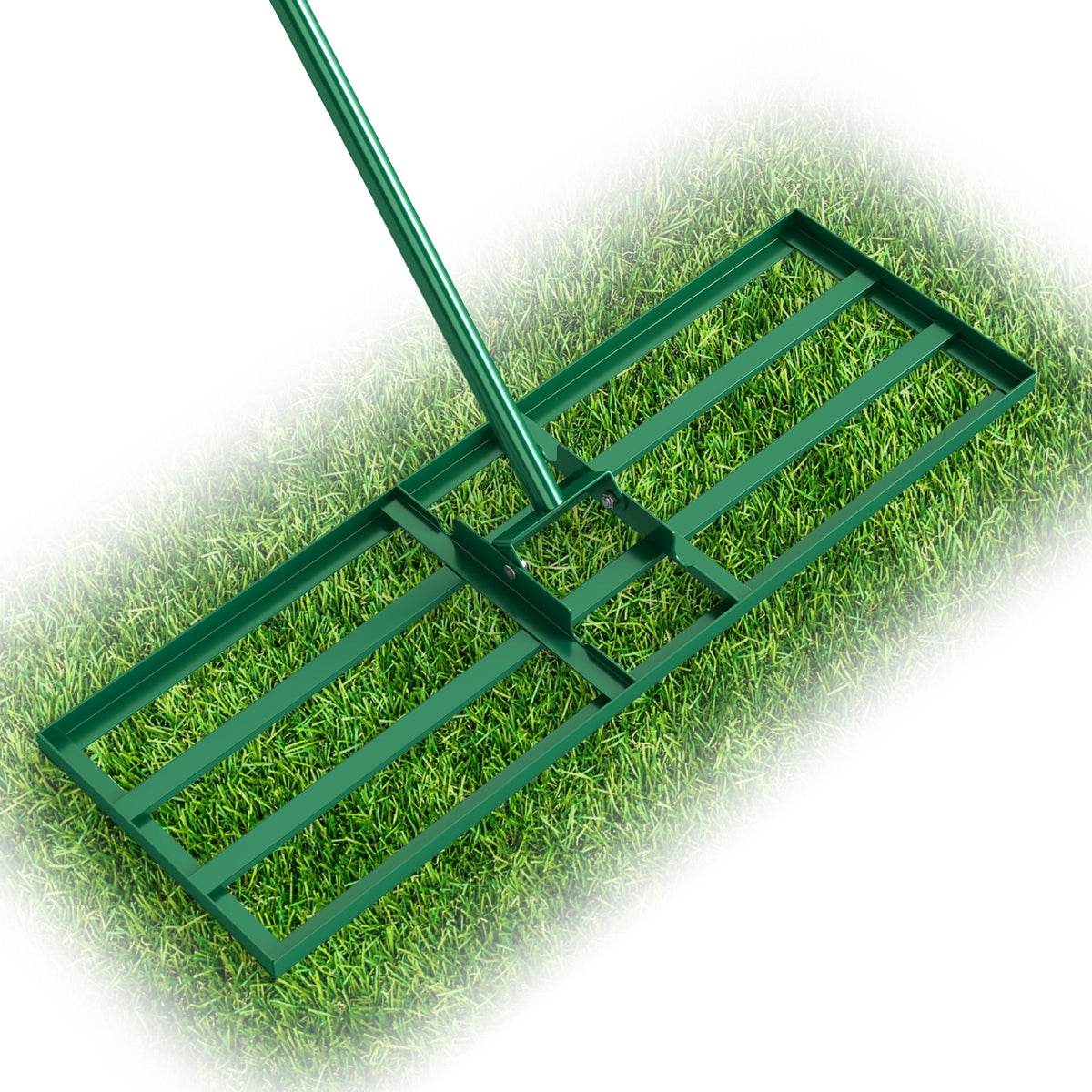 42 x 10 Inch Lawn Leveling Rake with Ergonomic Handle