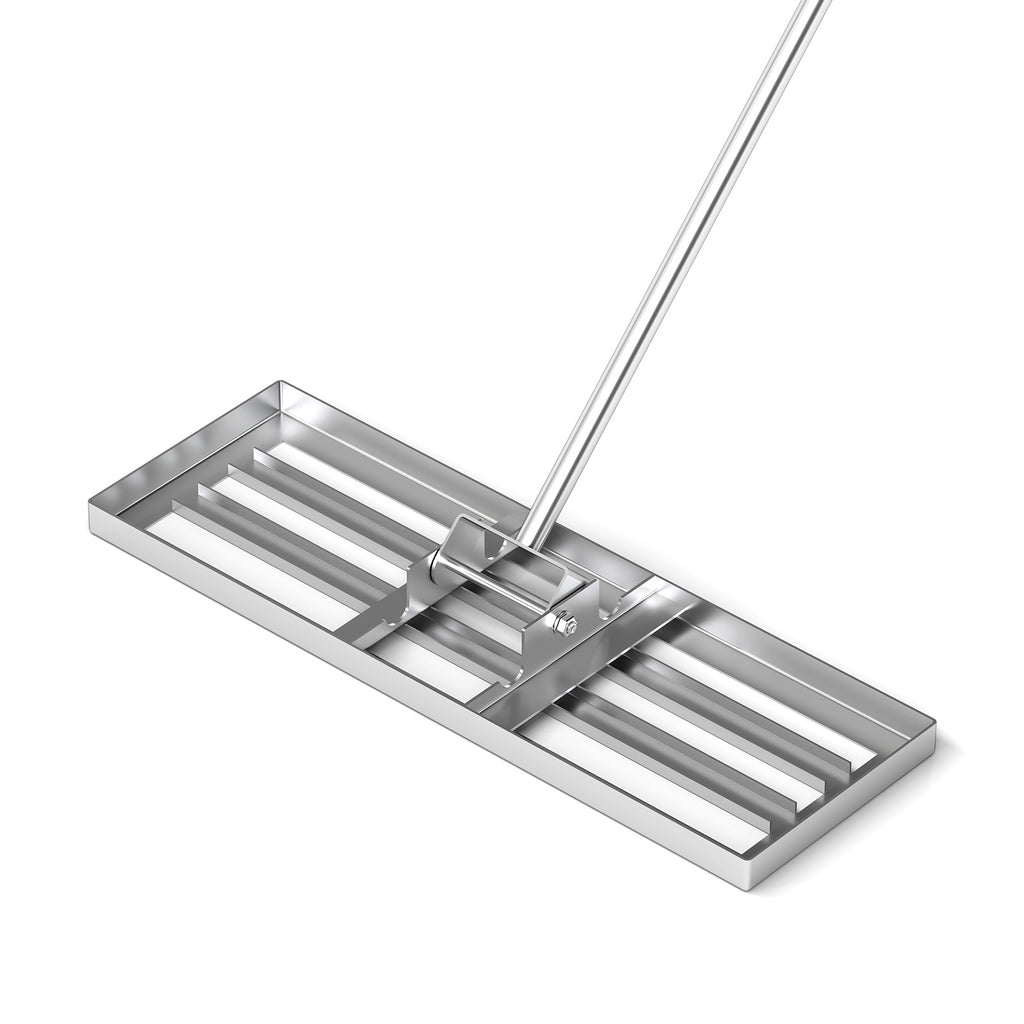 Lawn Leveling Rake 30 x 10 Inch - Silver