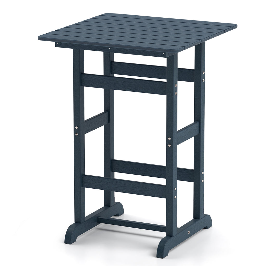 Patio HDPE Adirondack Bar Chairs Set of 2, Black