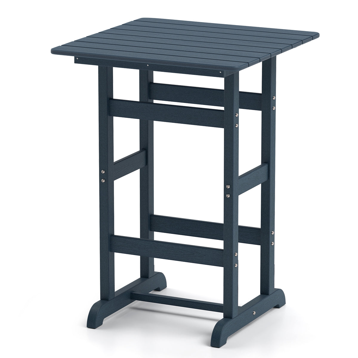 Patio HDPE Adirondack Bar Chairs Set of 2, Black