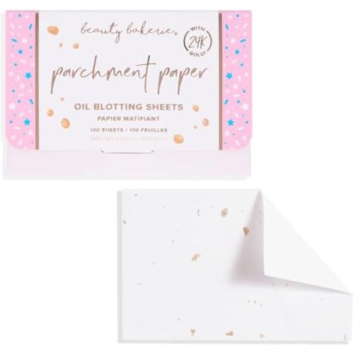 Beauty Bakerie Parchment Paper Oil Blotting Sheets for Face, Makeup Essentials for Oily Skin, Blotting Papers for Face, Oil Control Absorbing Sheets, 100 Sheets