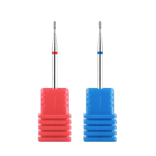 Acycoin2A 2pcs Round Tapered Cuticle Clean Nail Drill Bit (I)