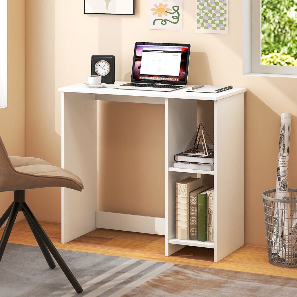 31.5 Inch Modern Home Office Desk with 2 Compartments