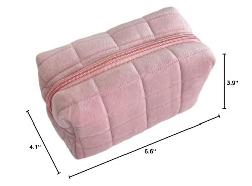 XPONNI Small Cosmetic Bag Cute Makeup Bag Y2k Accessories Aesthetic Make Up Bag Y2k Purse Cosmetic Bag for Purse (pink)