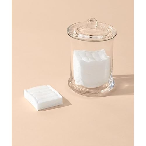 Diane 2.4" x 2" Cotton Squares, 100% Pure Cotton, Ideal for Makeup Removal, Nail Polish Touch-Ups, Skincare, and Everyday Household Use, 160 Count