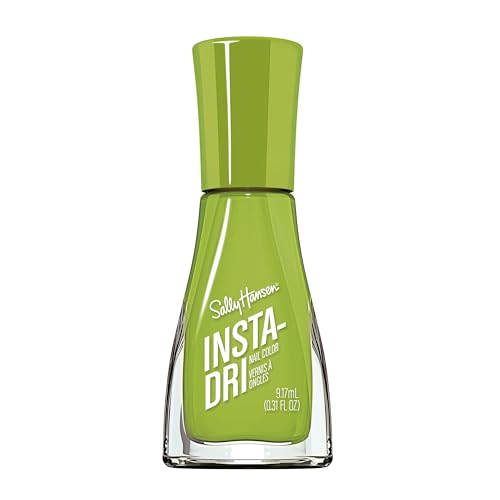Sally Hansen Insta-Dri Nail Polish | Quick Dry, Long Lasting, Streak-Free Shine | Opaque, Glossy | 528 Hard Drive Me Crazy | Bright Green Nail Color