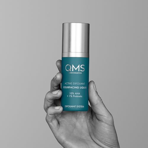 QMS Medicosmetics Resurfacing Liquid with 7% AHA + 1% Prebiotics ? Gentle Exfoliant with Medium Intensity, Removes Old Skin Cells + Stimulates Renewal ? 1.01 oz