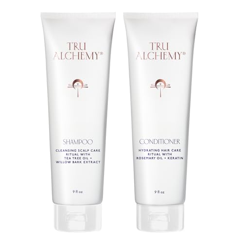 Tru Alchemy Shampoo & Conditioner - Best Shampoo and Conditioner for Dry Damaged Hair - Speed Up Hair Growth and Boost Volume, 9 fl oz.