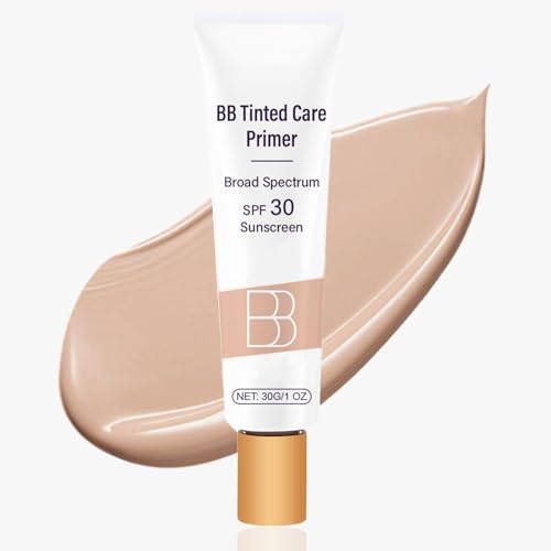 BB Blur Tinted Moisturizer Spf 30, BB Cream Tinted Moisturizer with Broad Spectrum Protection Against UVA and UVB Rays BB Tinted Care Primer Even Skin Tone Beauty Makeup for All Skin Types(2#Natural)