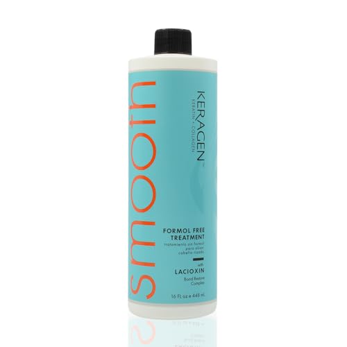 Keragen Brazilian Keratin Smoothing Treatment | Formaldehyde-Free Blowout for Frizzy, Dry, or Damaged Hair | Smooth, Silky Results | Fine to Medium Hair | 16 Oz
