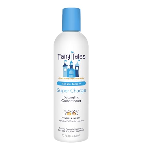 Fairy Tales Tangle Tamer Super Charge - Detangling Conditioner for Kids - Paraben Free, Sulfate Free, Gluten Free, Nut Free - 12 oz