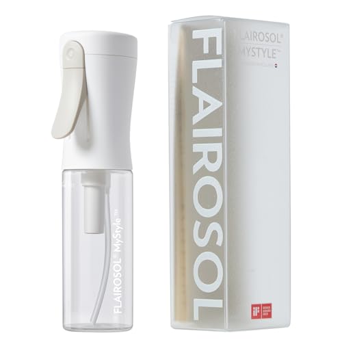 FLAIROSOL MyStyle, Spray Bottle for Hair - Small Travel Spray Bottle, Ultra Fine Continuous Water Mist for Face, Hairstyling, Salon, Cleaning, Beauty, Toners, Hydration & Makeup, 3.04oz / 90ml, White