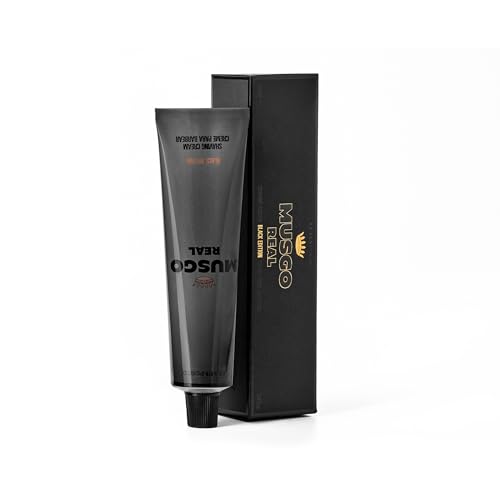 Claus Porto - Musgo Real Shaving Cream Black Edition | Freshen, Soothe, Replenish | Enriched With Lanolin, Coconut + Jojoba Oil (100 mL | 3.4 fl oz)