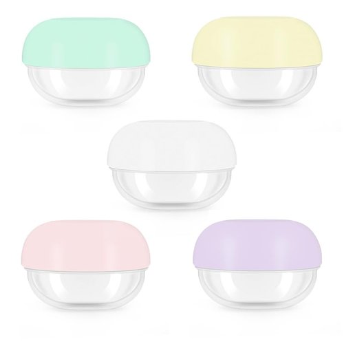 5-Pack Leak Proof Small Travel Containers for Creams (10ml/0.34oz) - TSA Approved Mini Travel Jars, Cosmetic Containers with Lids for Lotion, Makeup, Toiletries