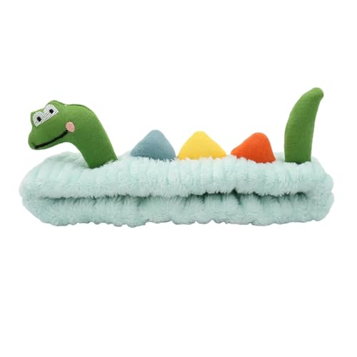 Funny Dinosaur Headband Cute Animal Cat Duck Frog Dinosaur Snail Kawaii Spa Headband Hair Accessories for Washing Face Shower Sports Beauty Skincare (Style 19)