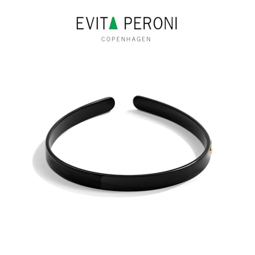 EVITA PERONI Headbands for Women Acetate Sheet Headband Non-slip Comfortable Fashion Hairband-Black